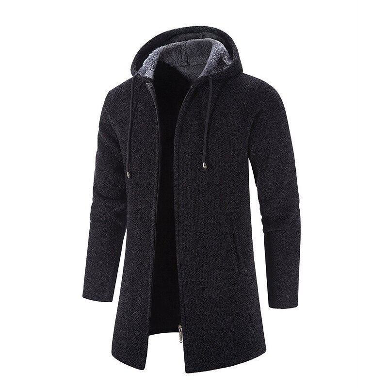 Longline Hooded Zip Cardigan