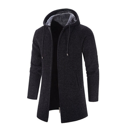 Longline Hooded Zip Cardigan