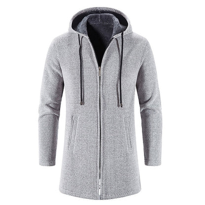 Longline Hooded Zip Cardigan