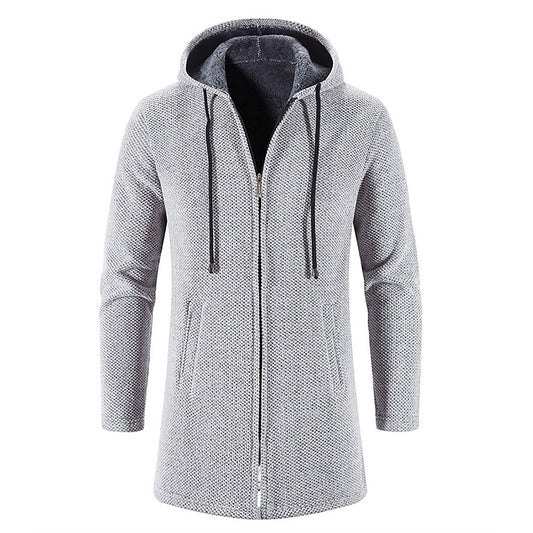Longline Hooded Zip Cardigan