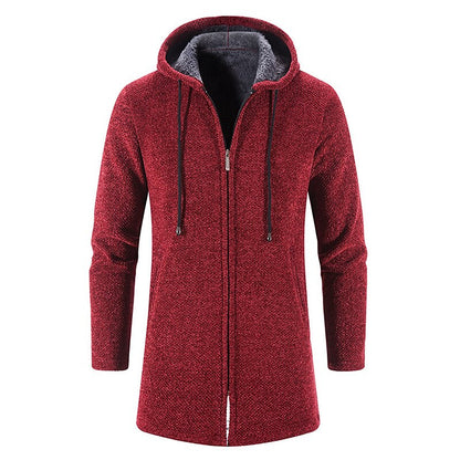 Longline Hooded Zip Cardigan