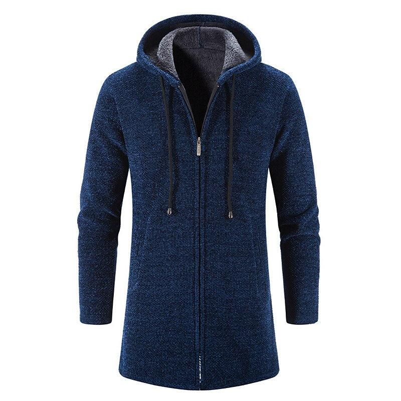 Longline Hooded Zip Cardigan
