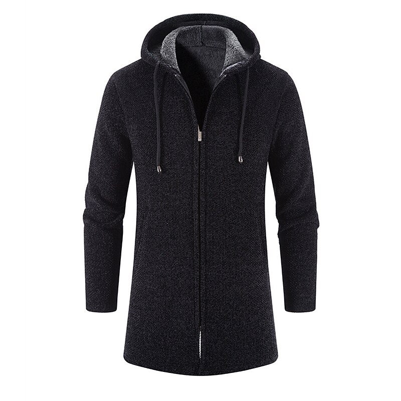 Longline Hooded Zip Cardigan
