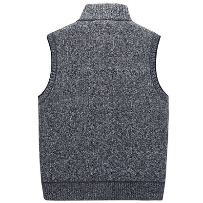Tweed Look Zip Vest