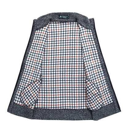 Tweed Look Zip Vest