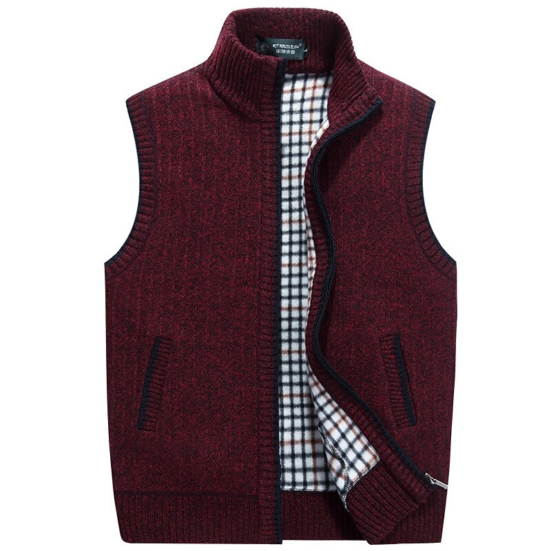 Tweed Look Zip Vest