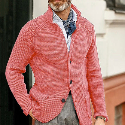 Notched Collar Pocket Cardigan