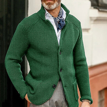 Notched Collar Pocket Cardigan