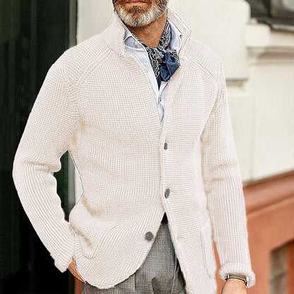 Notched Collar Pocket Cardigan
