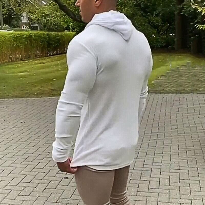 Ribbed Pullover Drawstring Hoodie