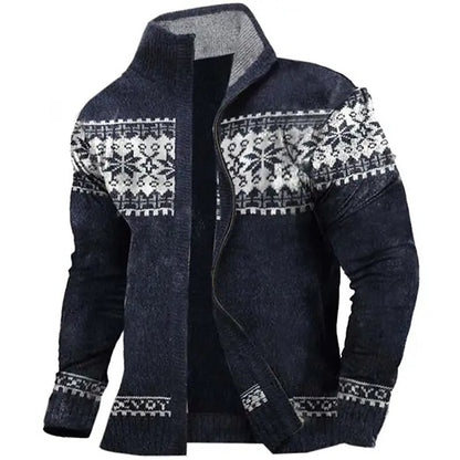 Nordic Snowflake Zip Cardigan