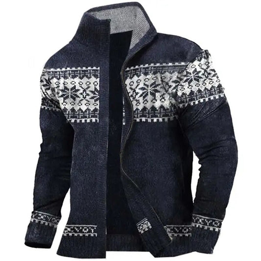 Nordic Snowflake Zip Cardigan
