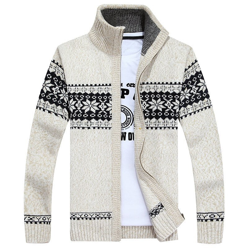 Nordic Snowflake Zip Cardigan