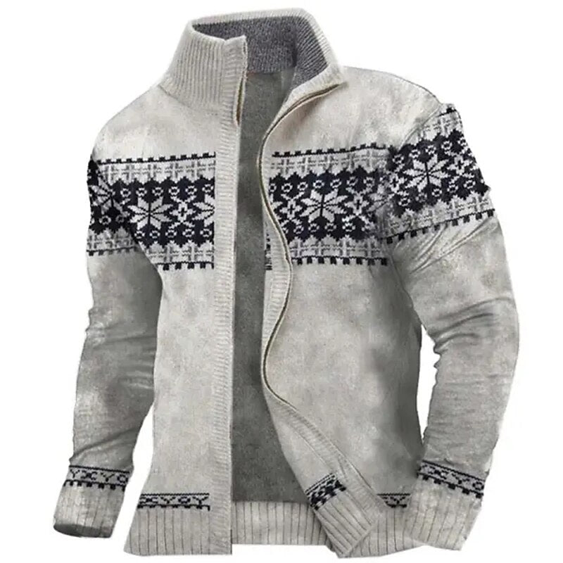 Nordic Snowflake Zip Cardigan