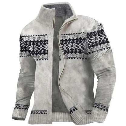 Nordic Snowflake Zip Cardigan