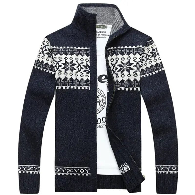 Nordic Snowflake Zip Cardigan