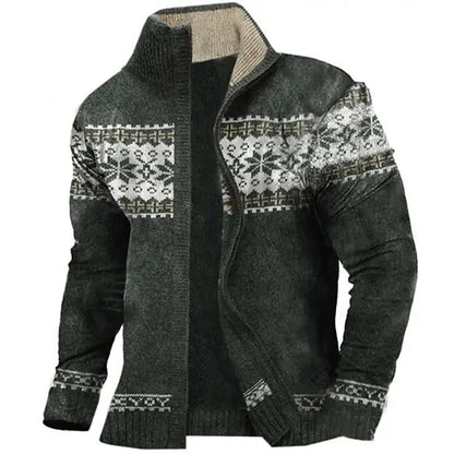 Nordic Snowflake Zip Cardigan