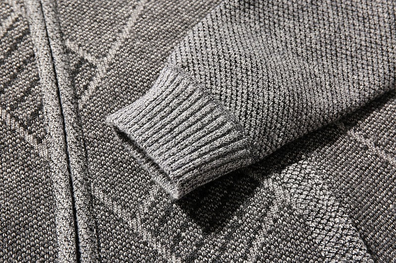 Chevron Rib Zip Cardigan