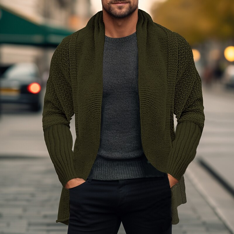 Open Rib Pocket Cardigan