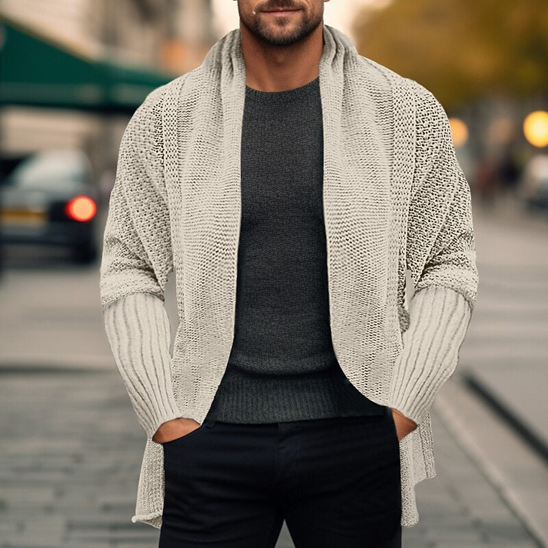 Open Rib Pocket Cardigan