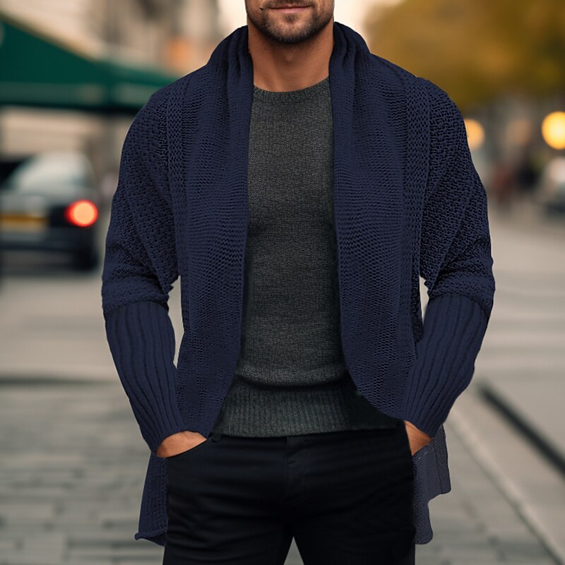 Open Rib Pocket Cardigan