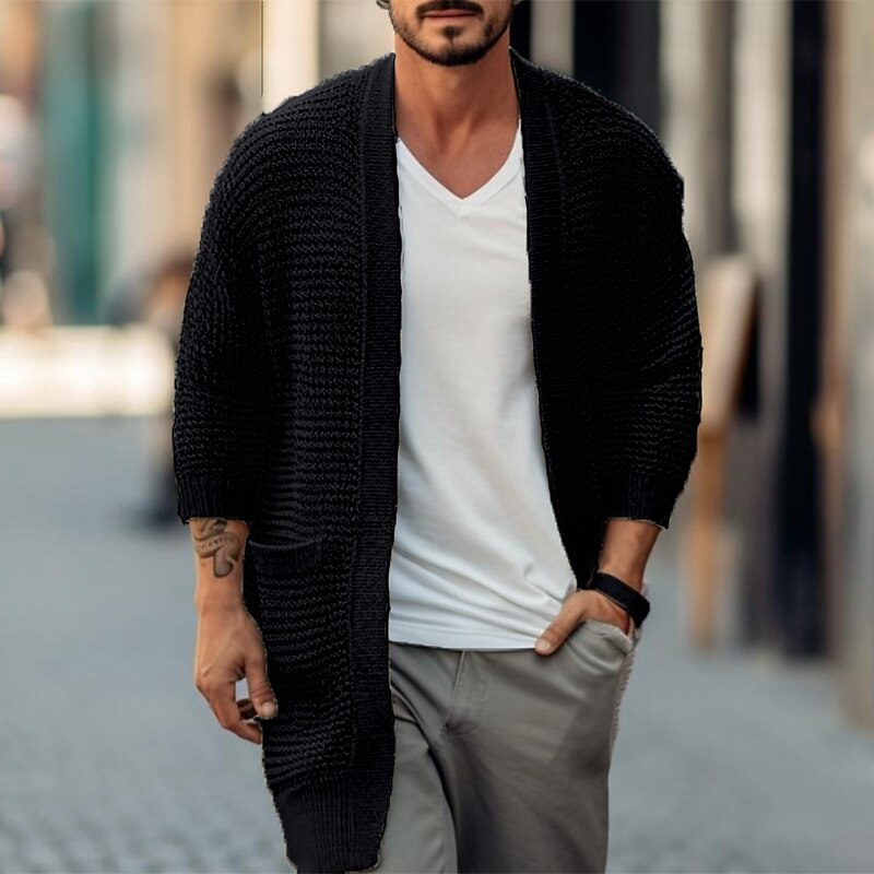 Long Rib Pocket Cardigan