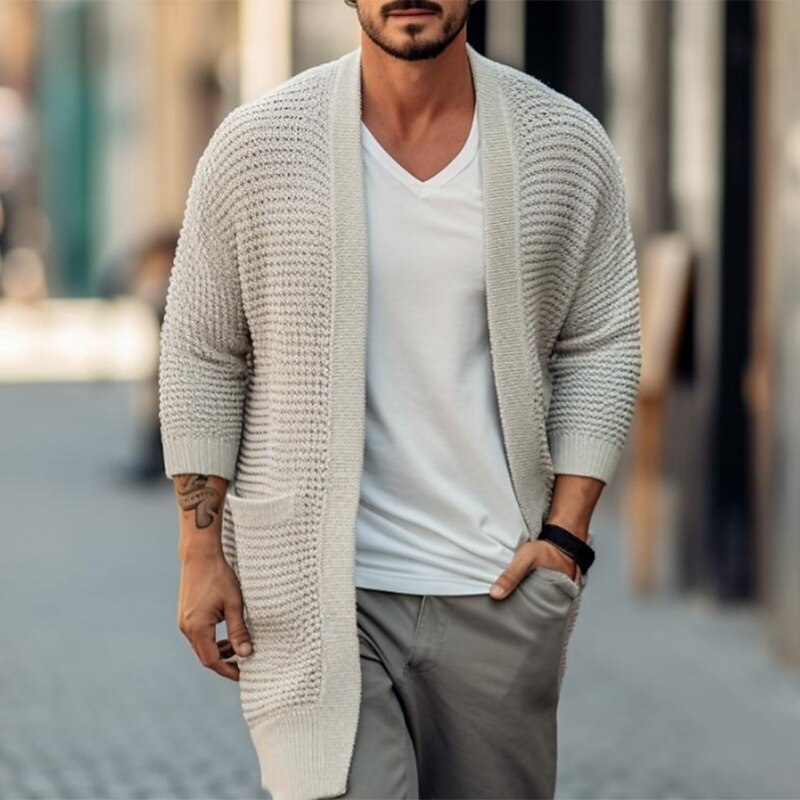 Long Rib Pocket Cardigan