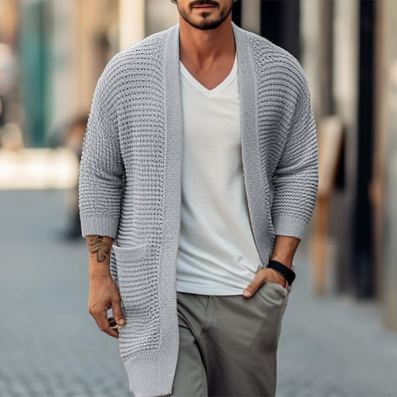 Long Rib Pocket Cardigan