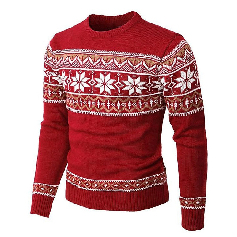 Geometric Snowflake Band Sweater
