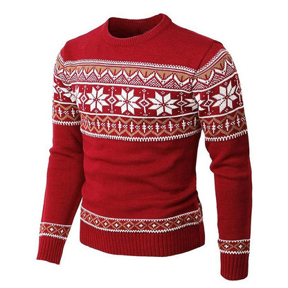 Geometric Snowflake Band Sweater