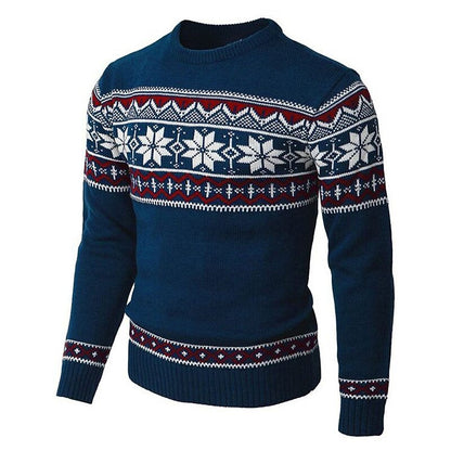 Geometric Snowflake Band Sweater