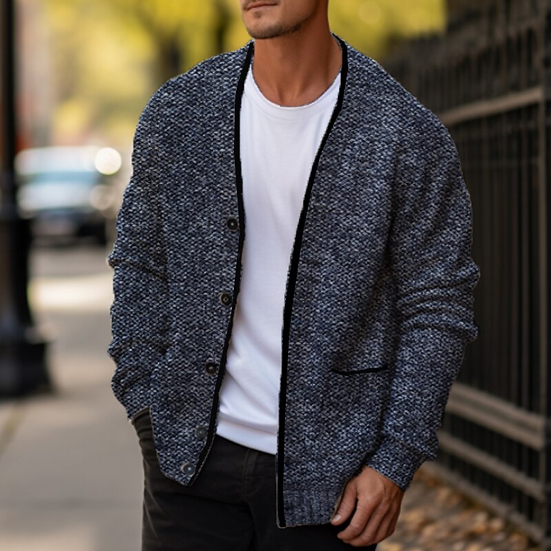 Marl Pocket V-Neck Cardigan