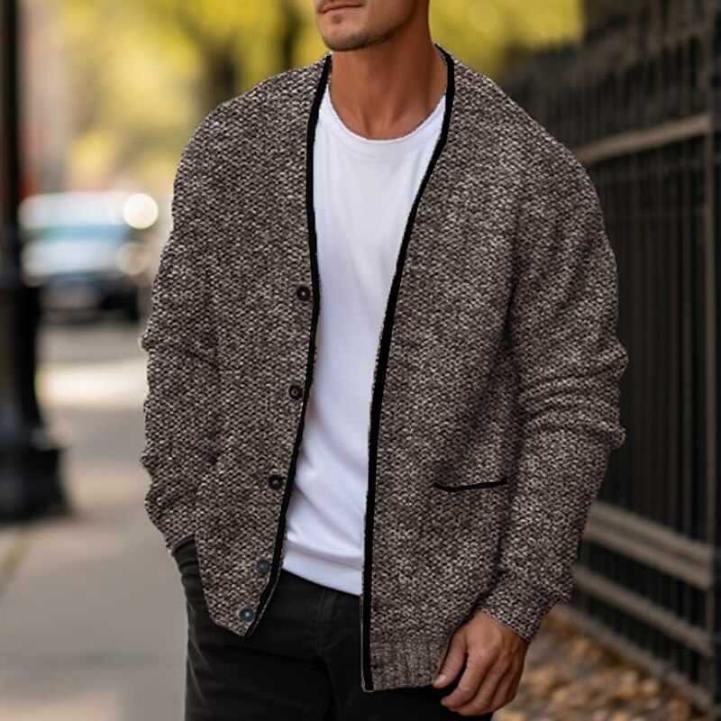 Marl Pocket V-Neck Cardigan