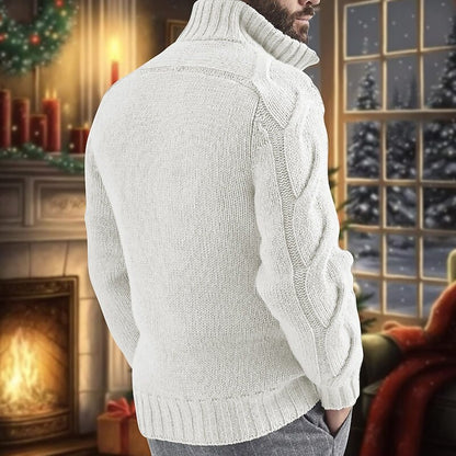 Oversized Cable Zip Cardigan