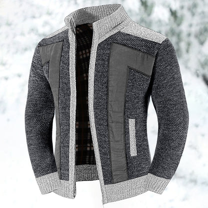 Angular Panel Zip Cardigan