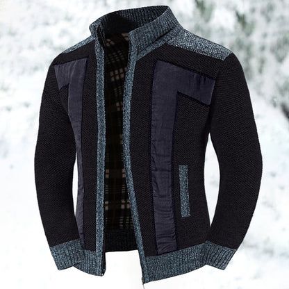 Angular Panel Zip Cardigan