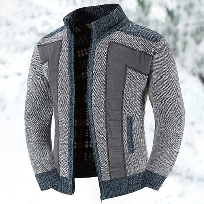 Angular Panel Zip Cardigan