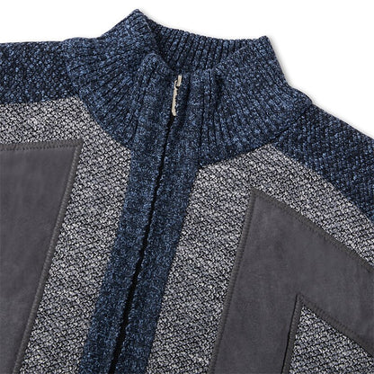 Angular Panel Zip Cardigan