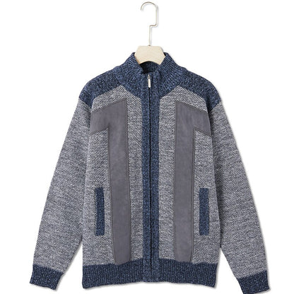 Angular Panel Zip Cardigan