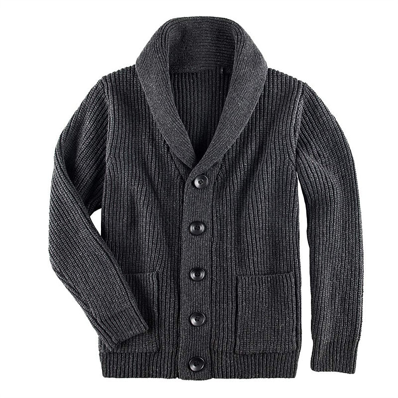 Chunky Shawl Button Cardigan