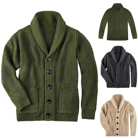Chunky Shawl Button Cardigan