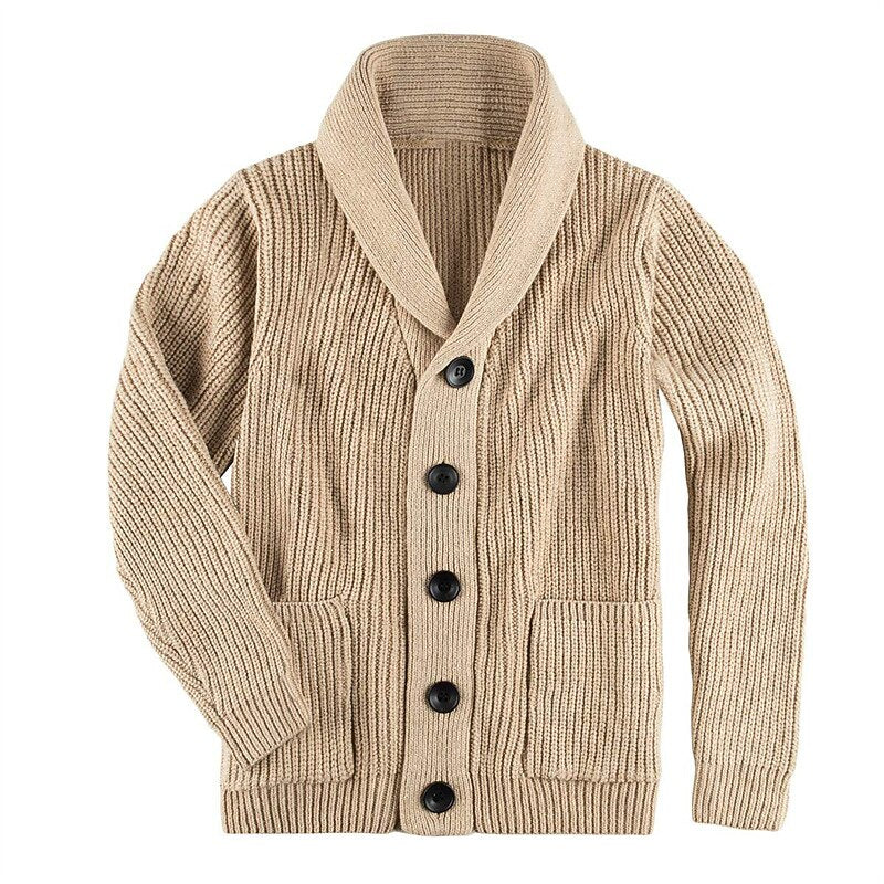 Chunky Shawl Button Cardigan