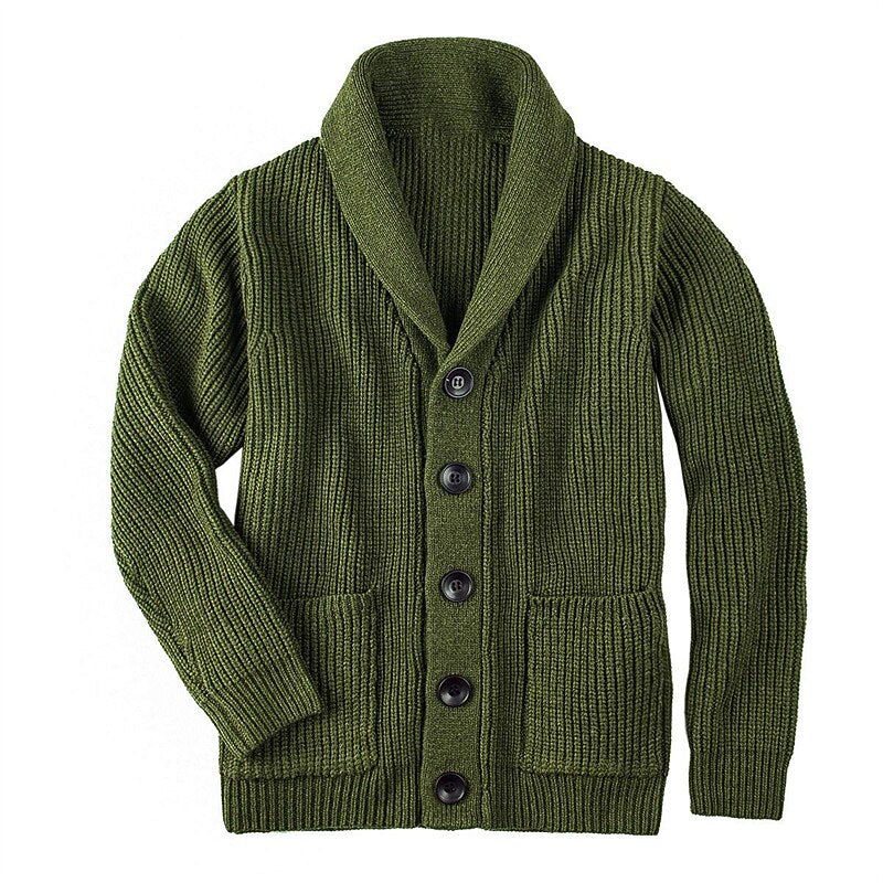 Chunky Shawl Button Cardigan