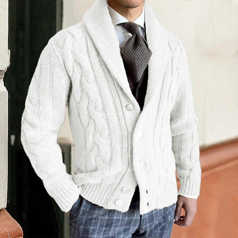 Braided Shawl Pocket Cardigan