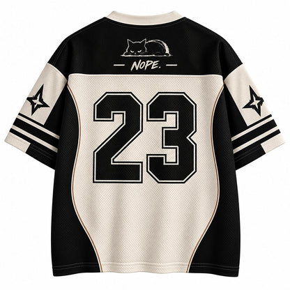 Men's Cactus Number Text Graphic V-Neck Sports Jersey