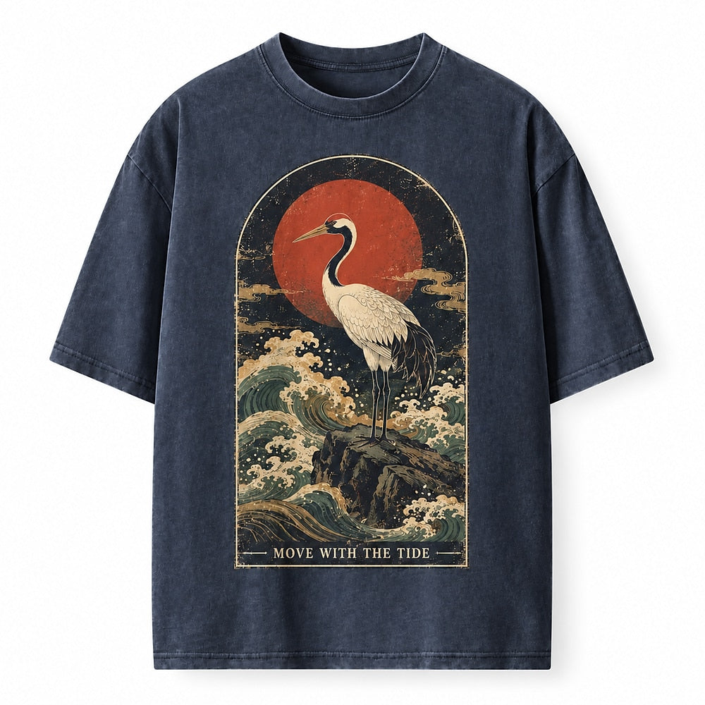 Sunset Crane Tide Heavyweight T-Shirt