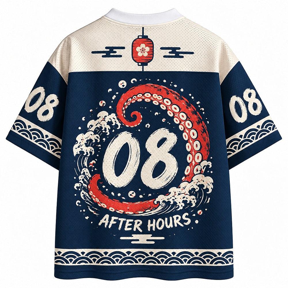 Octopus Ocean Wave Mesh Jersey