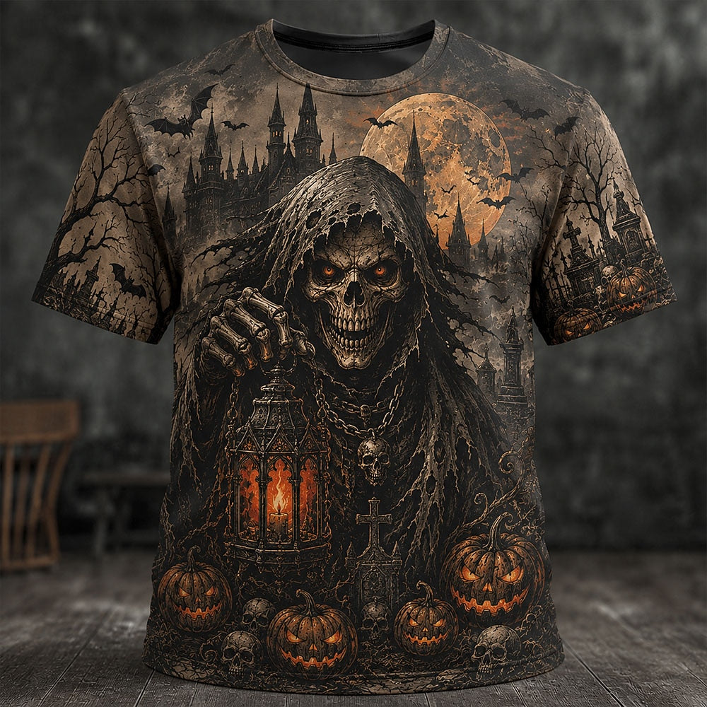 Halloween Men's Haunted Reaper Graphic T-Shirt