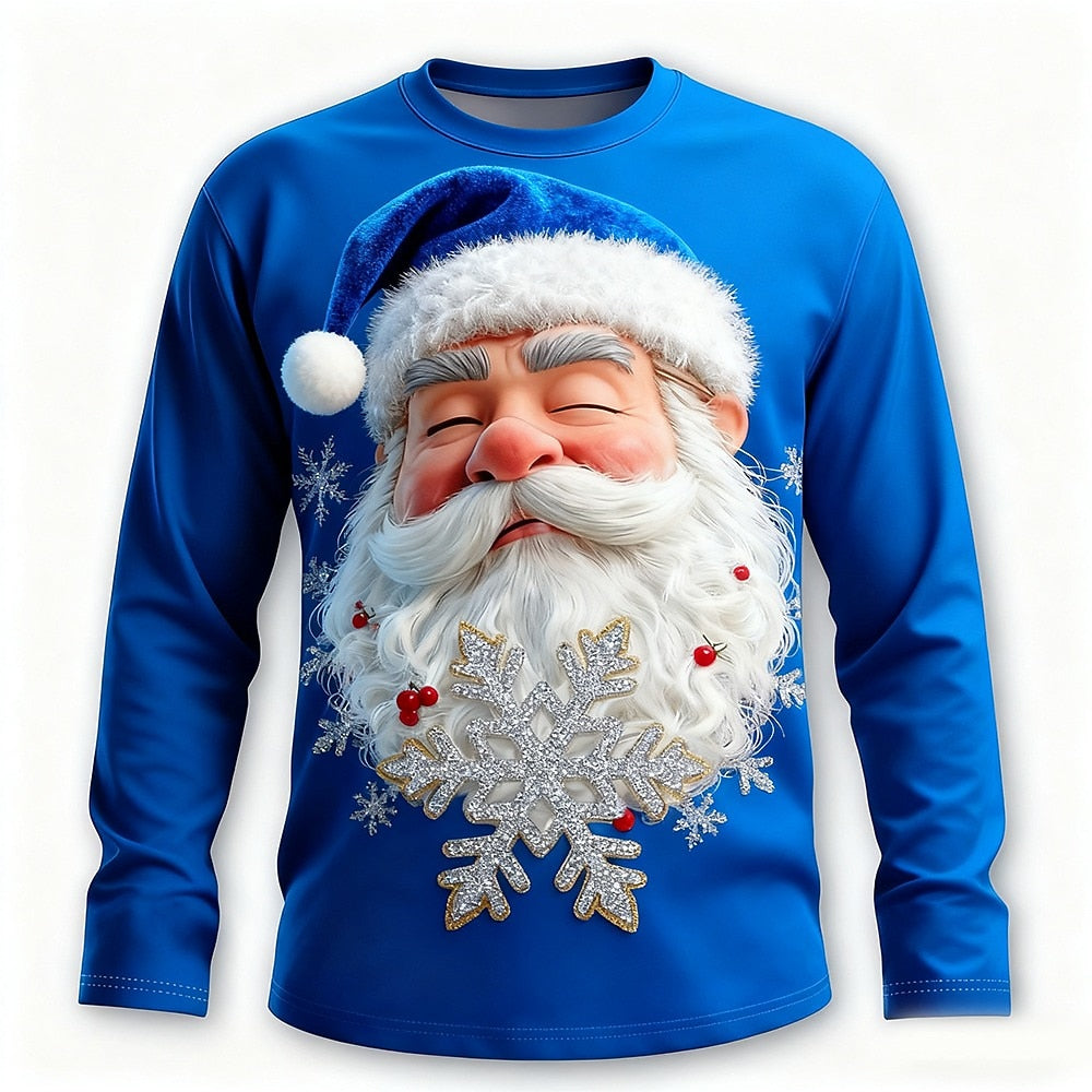 Goofy Christmas Faces Long Sleeve T-Shirt
