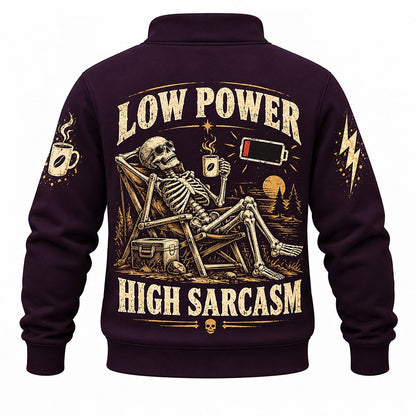 Running on Bad Decisions Skeleton Half-Zip Sweatshirt